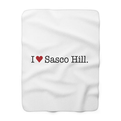 I Heart Sasco Hill.  Sherpa Fleece Blanket