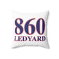 860 Ledyard Red, White & Blue Spun Polyester Square Pillow