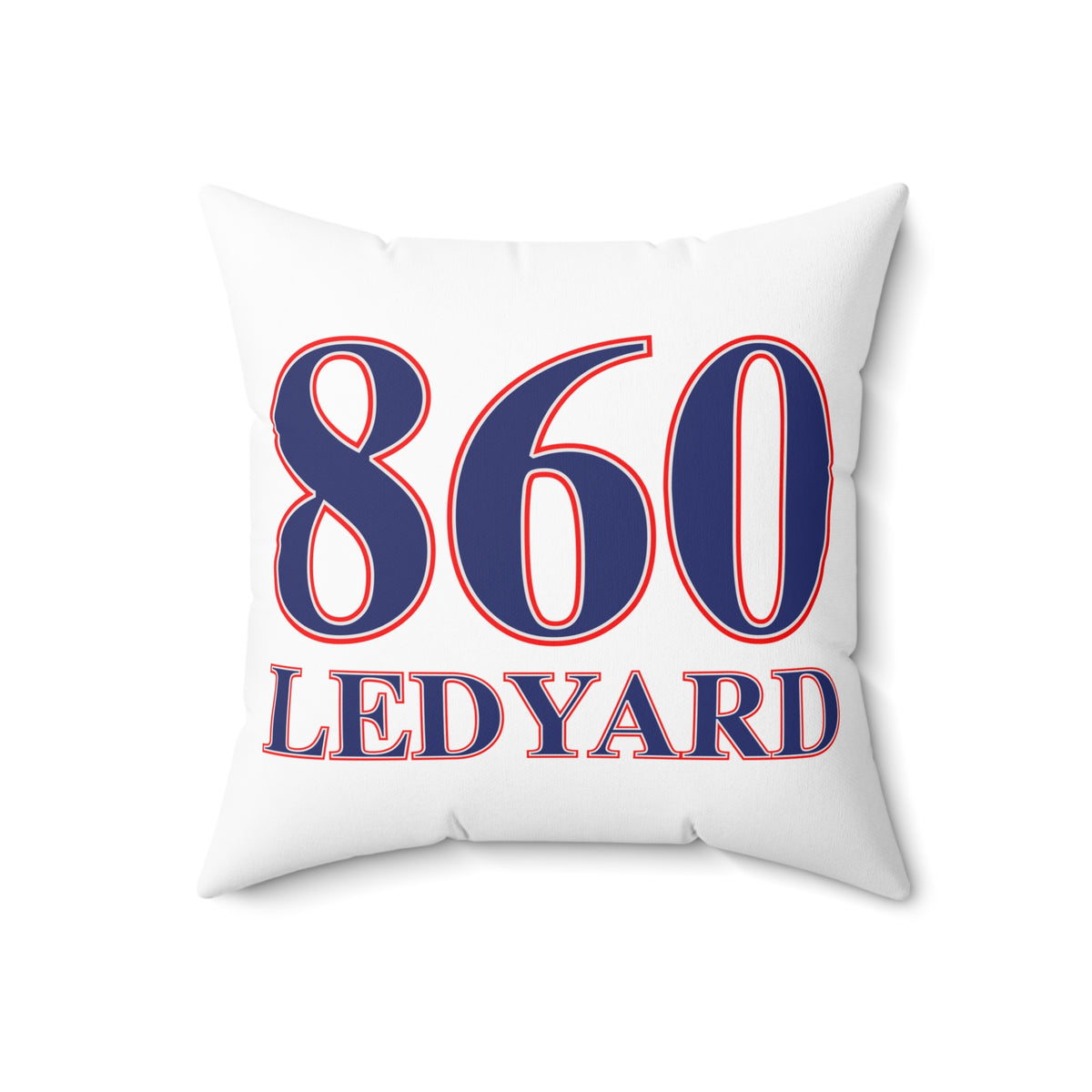 860 Ledyard Red, White & Blue Spun Polyester Square Pillow