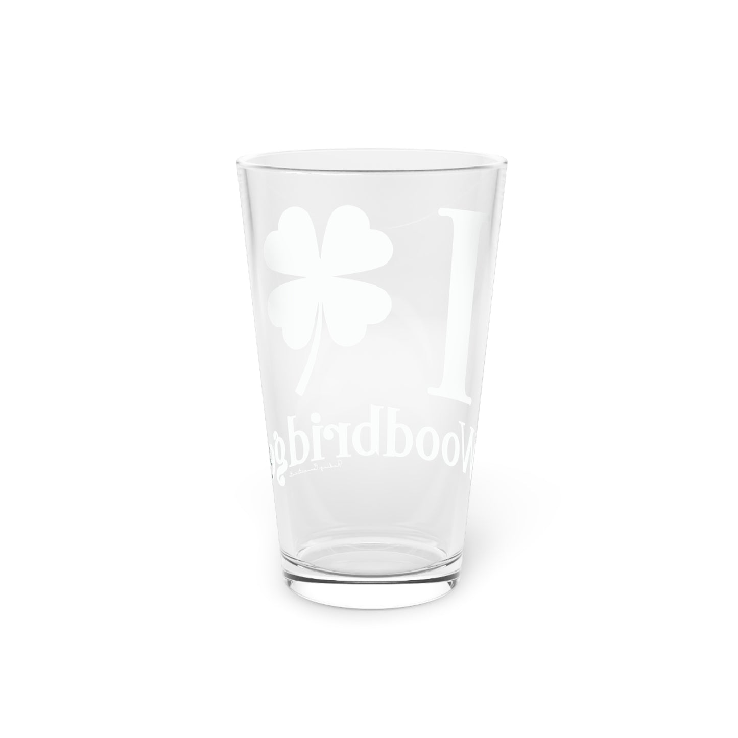 I Clover Woodbridge Pint Glass, 16oz