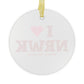 I Heart NRWK Glass Ornaments