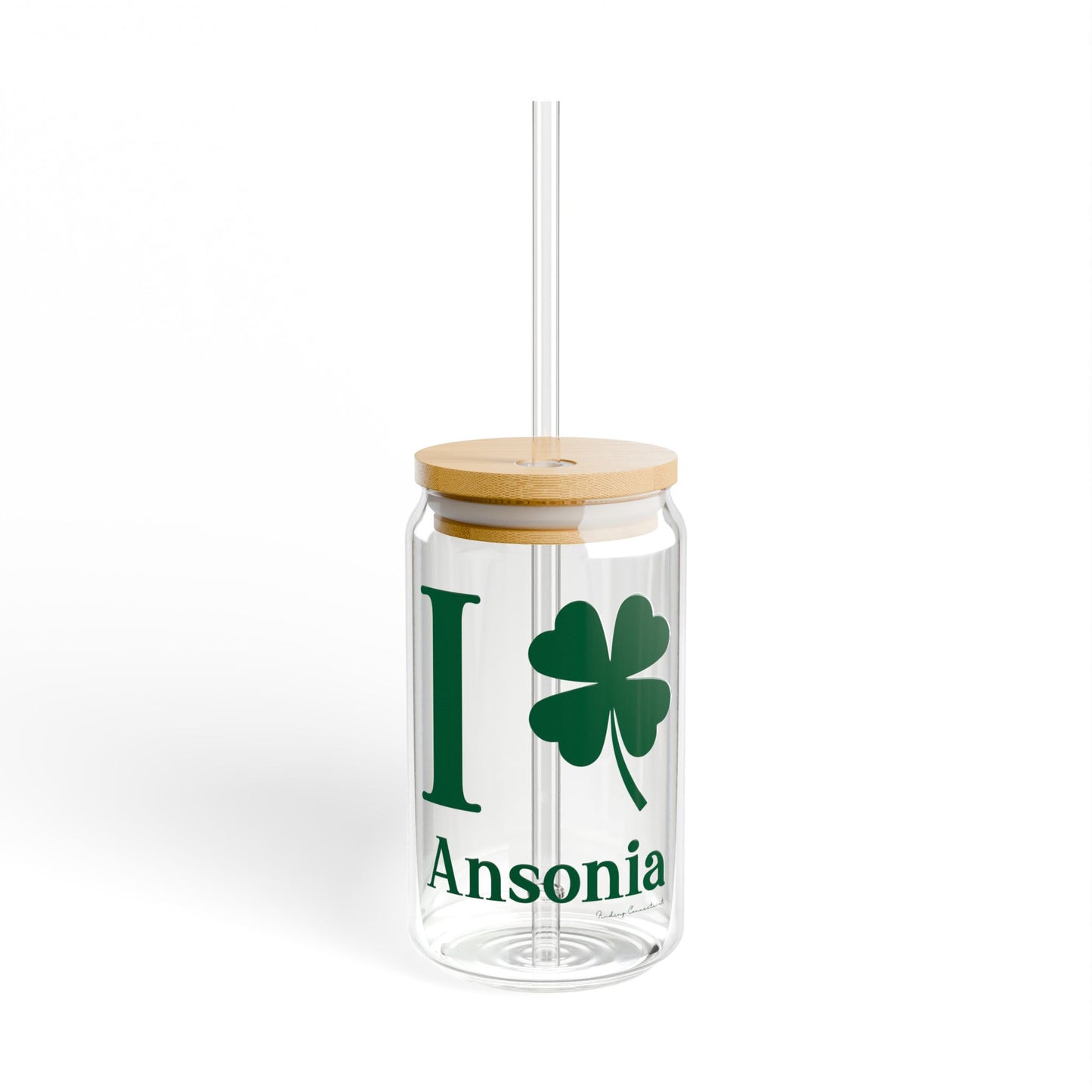 I Clover Ansonia Sipper Glass, 16oz