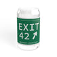 Vintage Exit 42 Merritt Parkway Sign Sipper Glass, 16oz