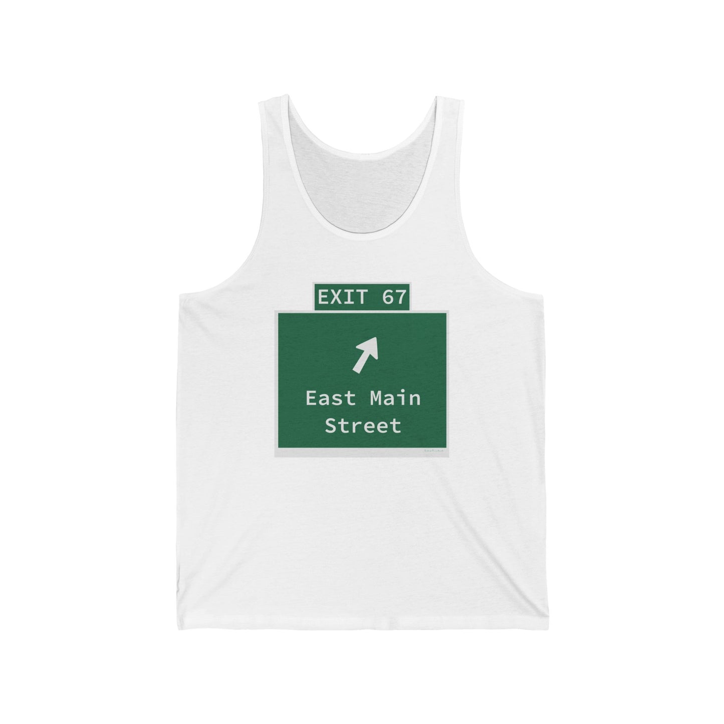 Vintage WCP Exit 67 Sign Unisex Jersey Tank