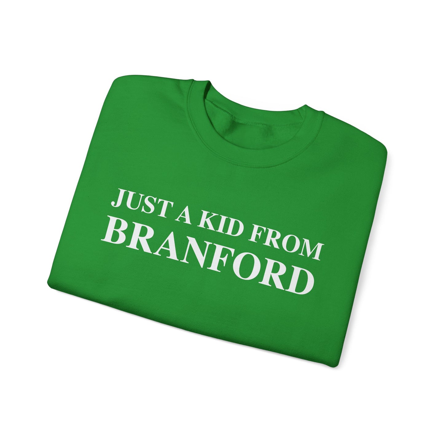 Just a kid from Branford Unisex Heavy Blend™ Crewneck Sweatshirt