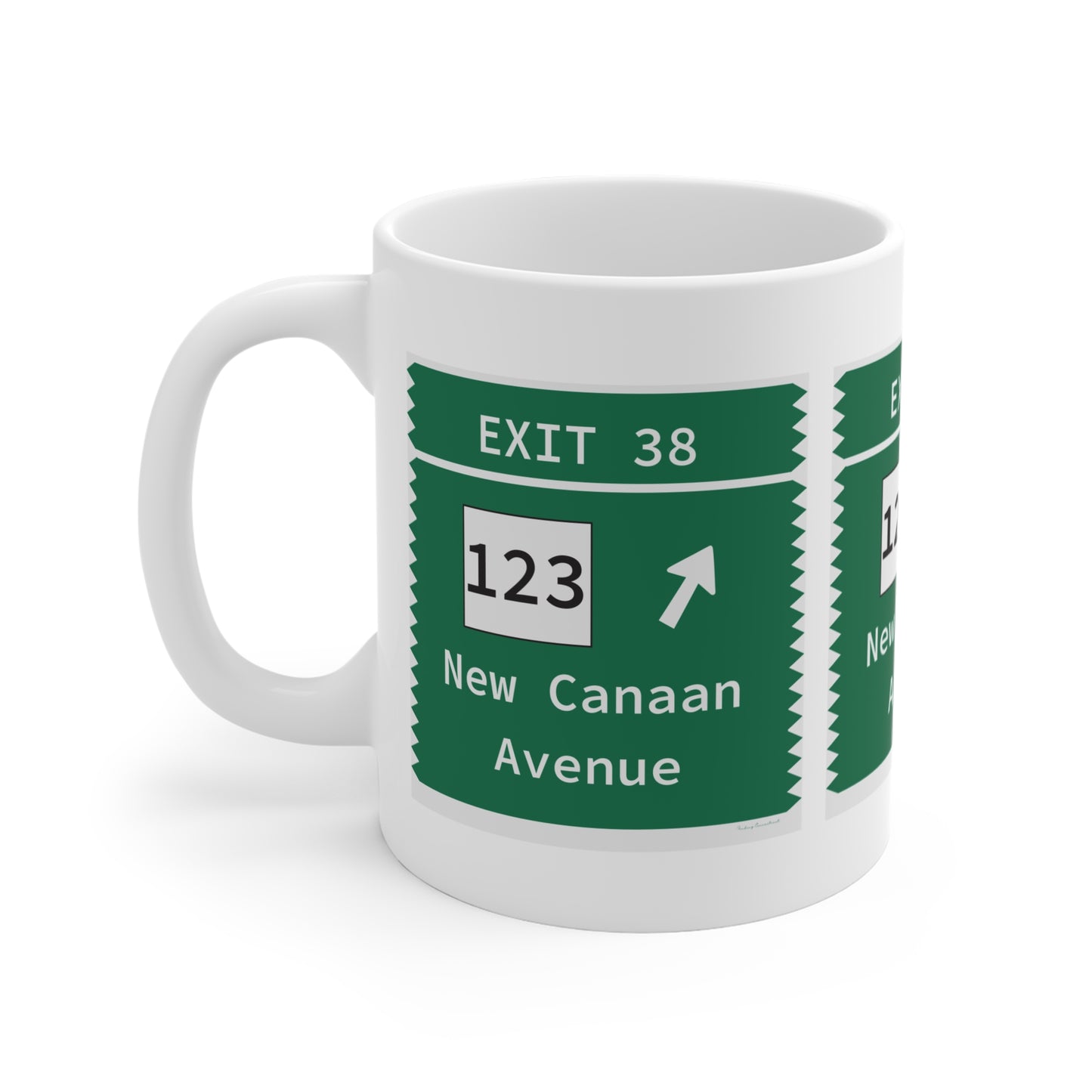 Vintage Merritt Parkway Exit 38 Sign Mug 11oz