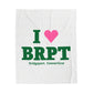 I Heart BRPT Velveteen Plush Blanket