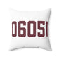 06051 New Britain Connecticut Zip Code Polyester Square Pillow