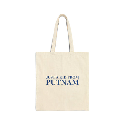 Just a kid from Putnam Cotton Canvas Tote Bag