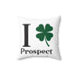 I Clover Prospect Spun Polyester Square Pillow