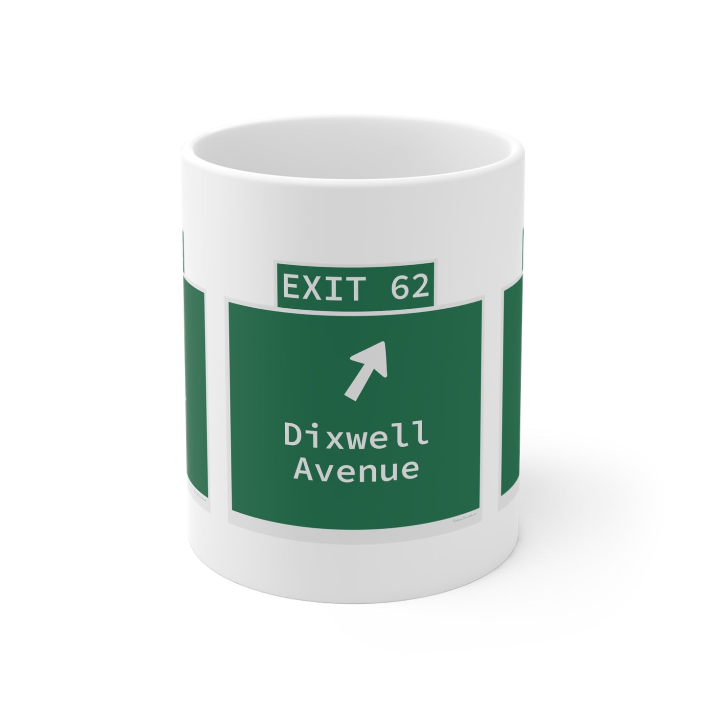 Vintage WCP Exit 62 Sign Mug 11oz