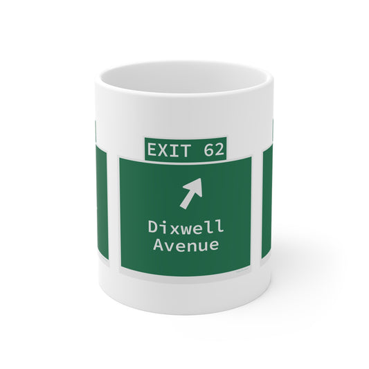 Vintage WCP Exit 62 Sign Mug 11oz