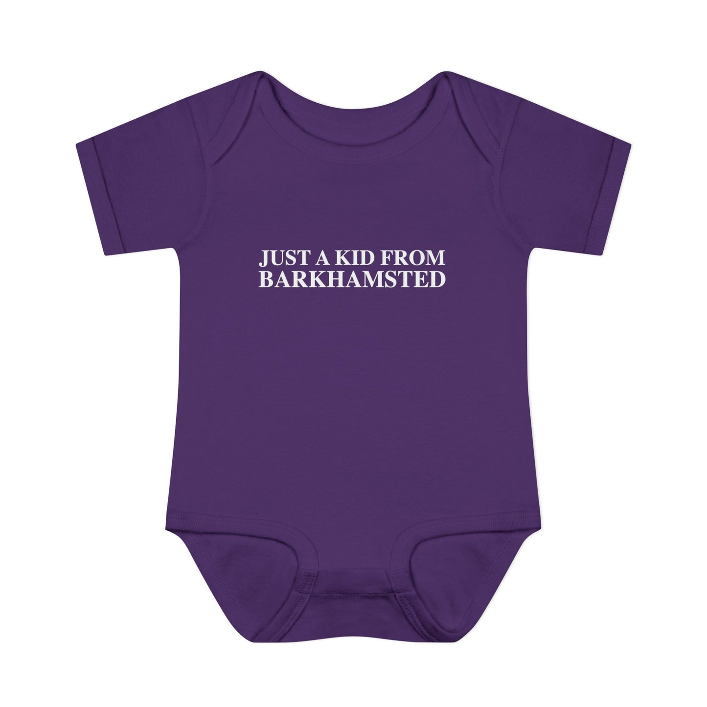 Just a kid from Barkhamsted Infant Baby Rib Bodysuit