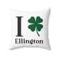 I Clover Ellington Spun Polyester Square Pillow
