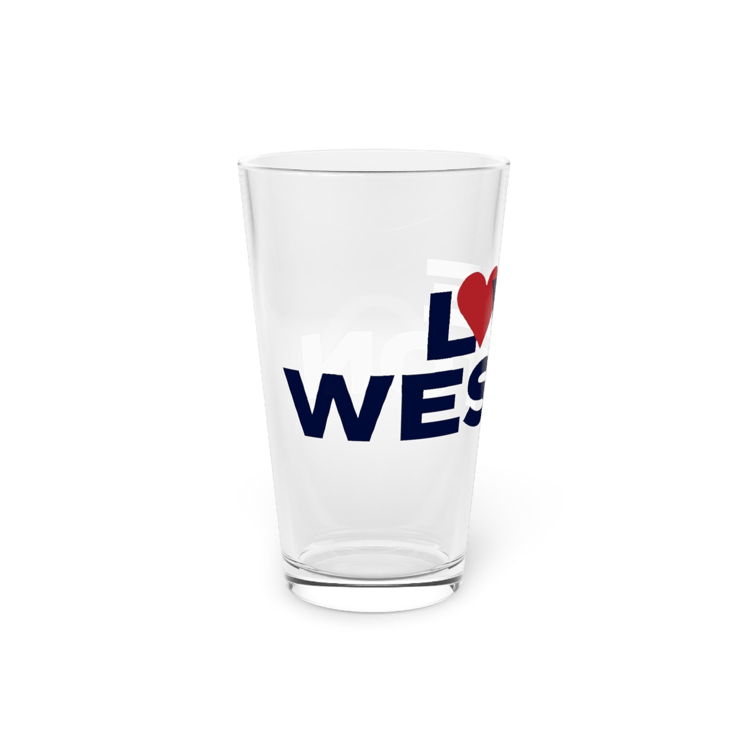 Love Weston Pint Glass, 16oz