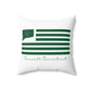 Cornwall Connecticut St. Patrick’s Day Flag Spun Polyester Square Pillow