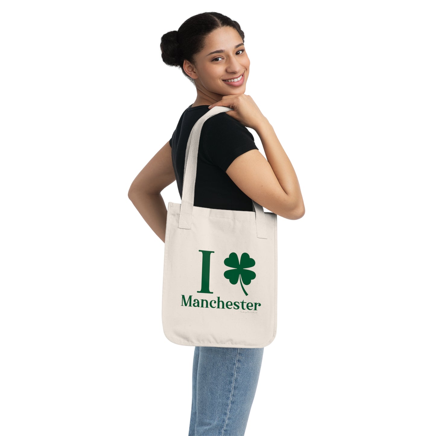 I Clover Manchester Organic Canvas Tote Bag
