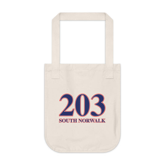 203 South Norwalk Red, White & Blue Organic Canvas Tote Bag