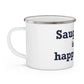 Saugatuck Is My Happy Place Enamel Camping Mug