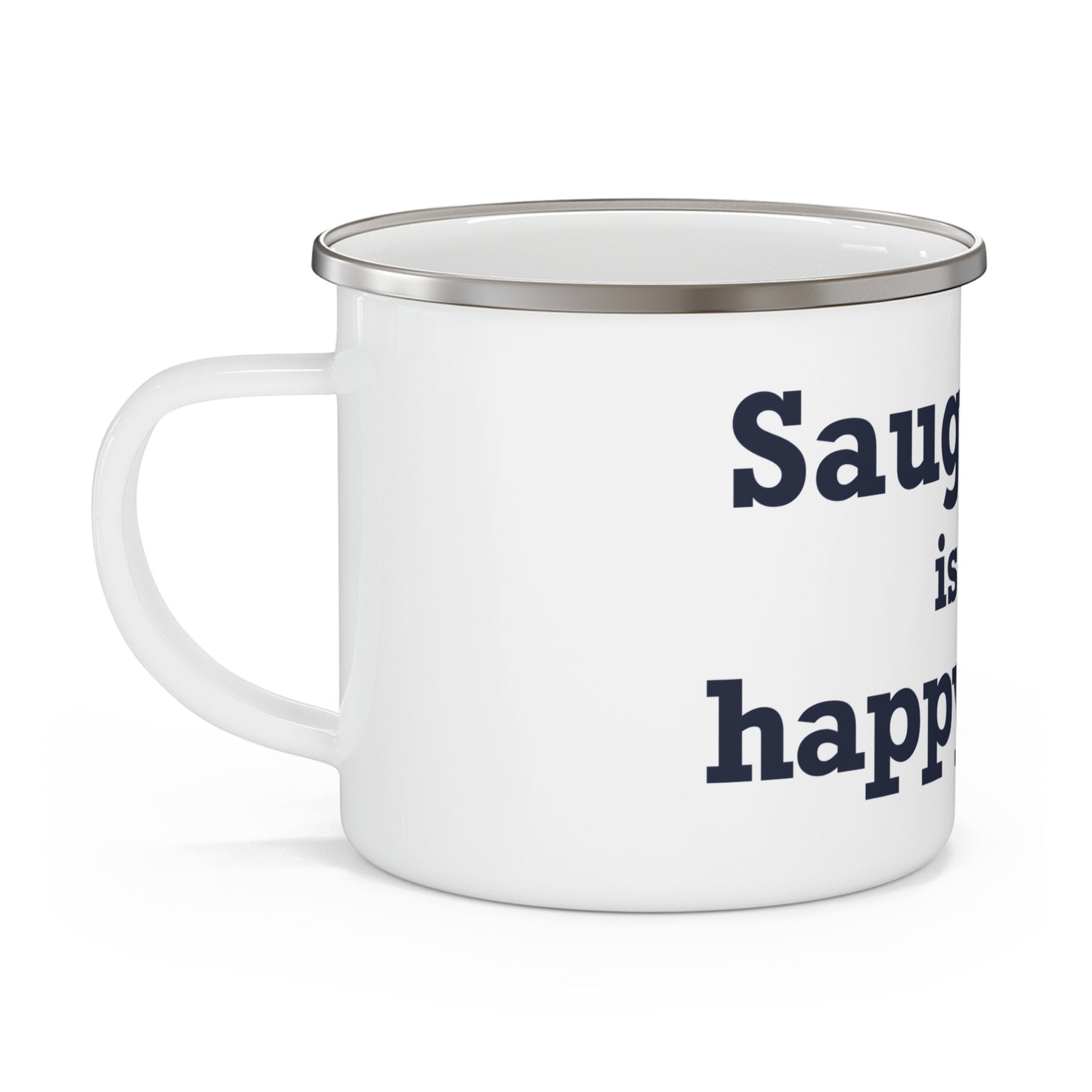 Saugatuck Is My Happy Place Enamel Camping Mug