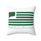 North Canaan Connecticut St. Patrick’s Day Flag Spun Polyester Square Pillow