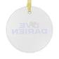 Love Darien Glass Ornaments