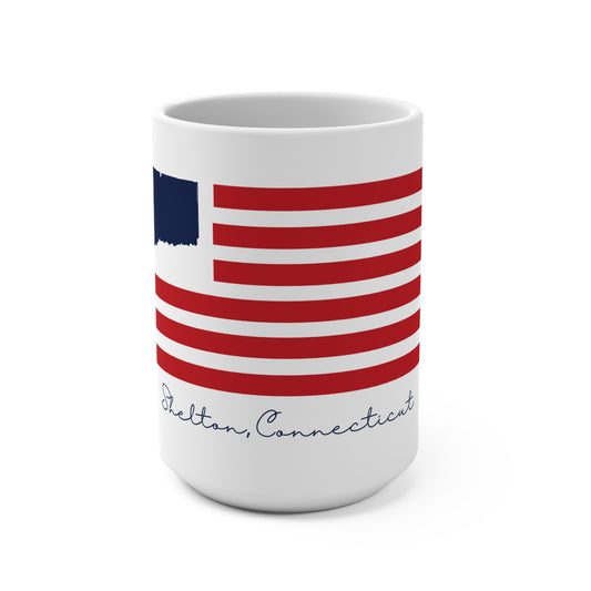 Shelton Connecticut Flag Mug 15oz