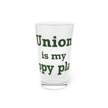 Union is My Happy Place Pint Glass, 16oz