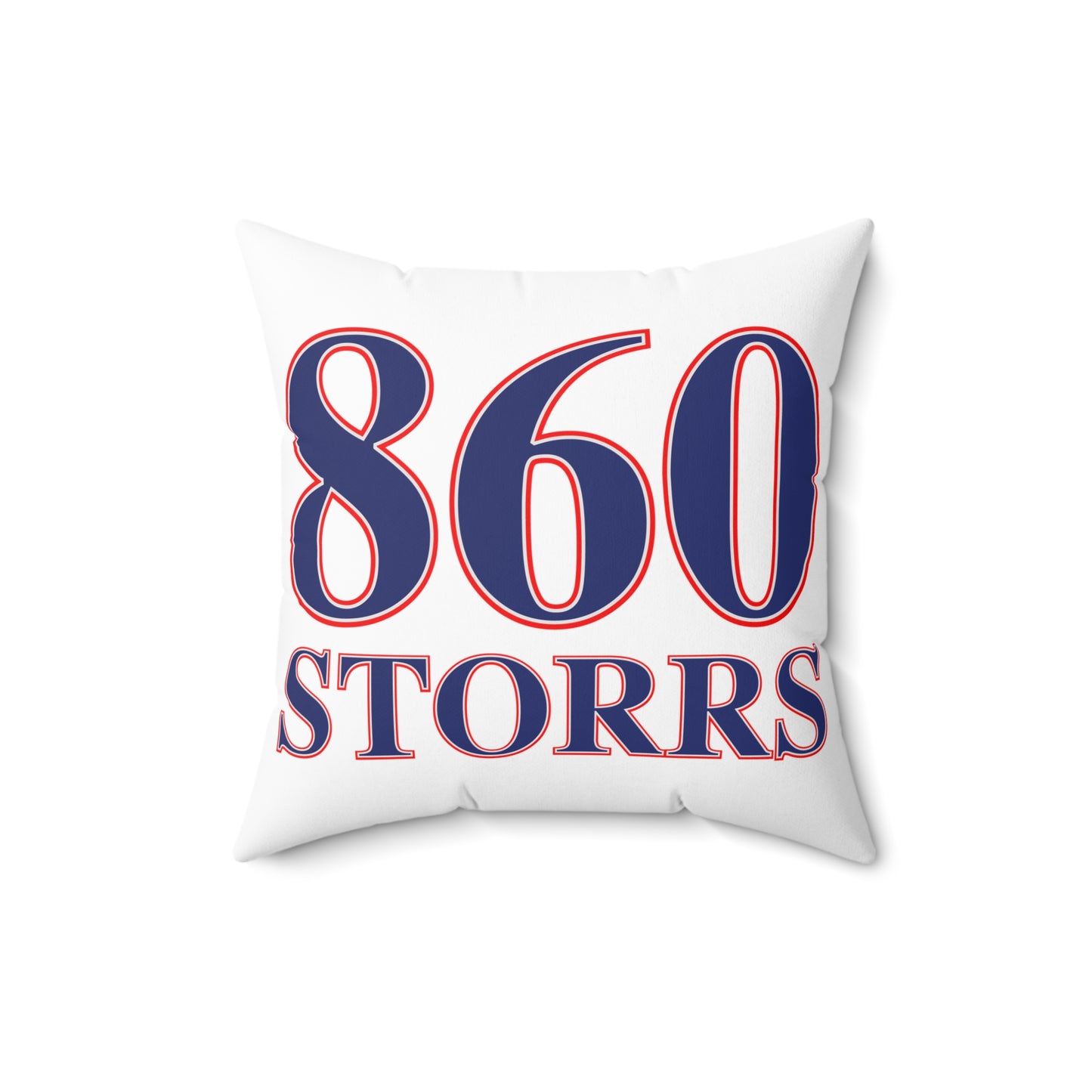 860 Storrs Red, White & Blue Spun Polyester Square Pillow
