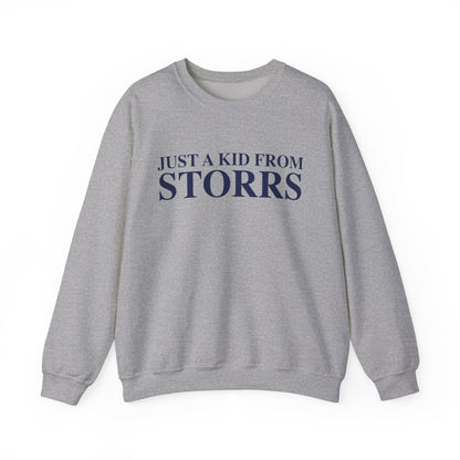 Just a kid from Storrs Unisex Heavy Blend™ Crewneck Sweatshirt
