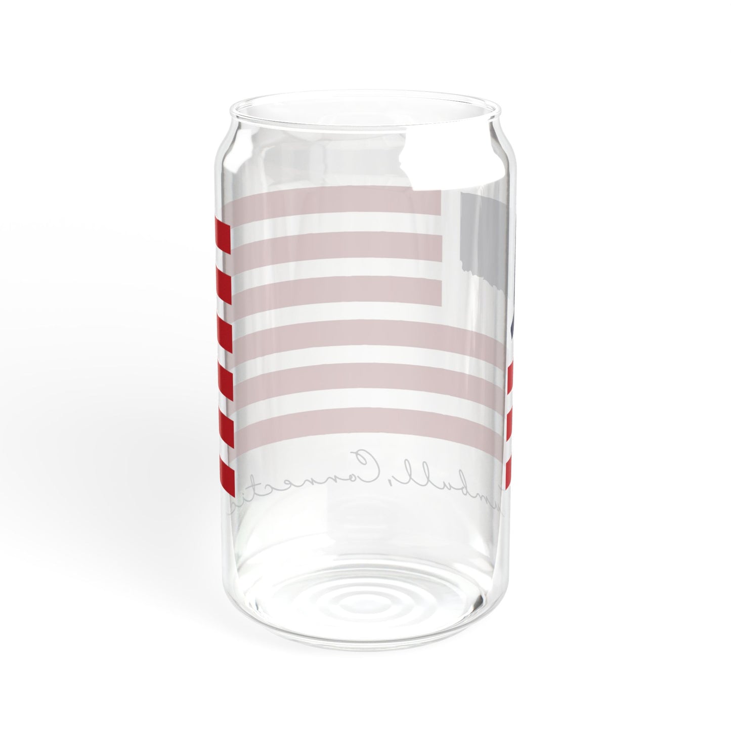 Trumbull Connecticut Flag Sipper Glass, 16oz