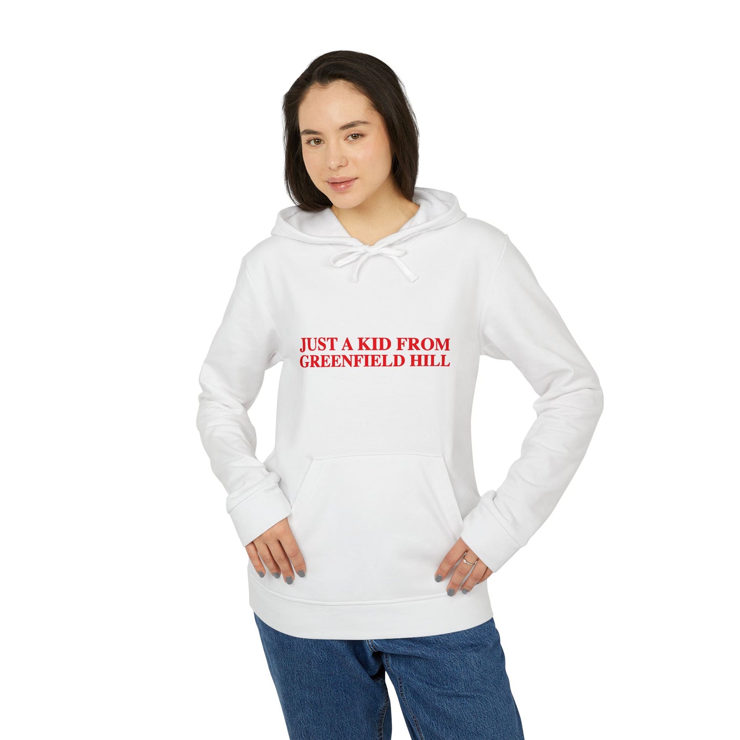 Just a kid from Greenfield Hill adidas Unisex Fleece Hoodie