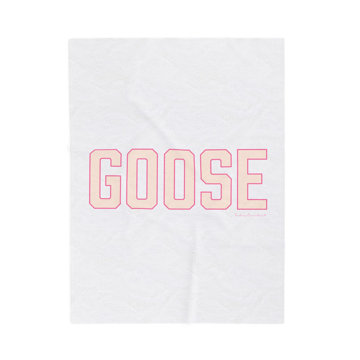 Goose Zip Code Peach & Pink Velveteen Plush Blanket