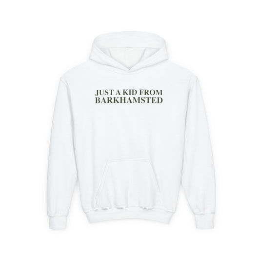 Just a kid from Barkhamsted Youth Heavy Blend Hooded Sweatshirt