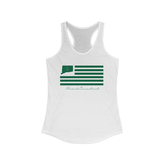 Norwich Connecticut St Patrick’s Day Flag Women's Ideal Racerback Tank Top