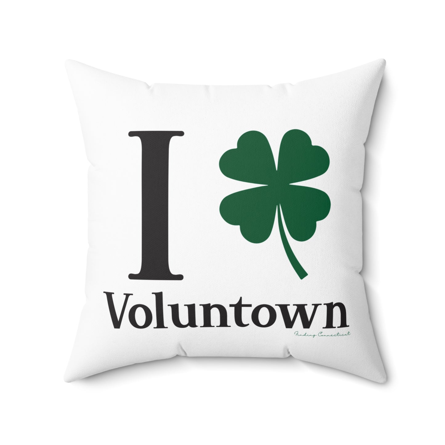 I Clover Voluntown Spun Polyester Square Pillow