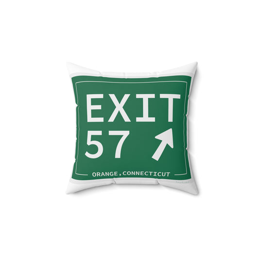 Vintage Exit 57 WCP Sign Spun Polyester Square Pillow