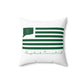 Naugatuck Connecticut St. Patrick’s Day Flag Spun Polyester Square Pillow