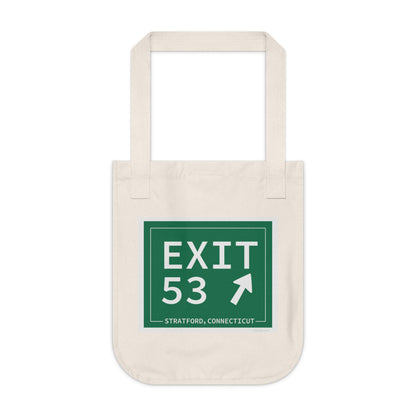 Vintage Exit 53  Merritt Parkway Sign Organic Canvas Tote Bag