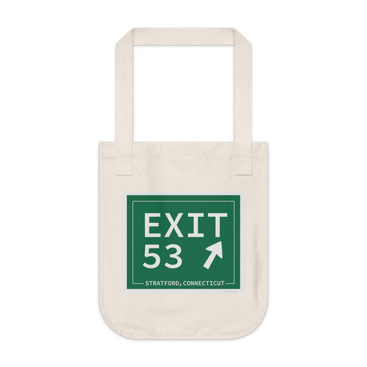 Vintage Exit 53  Merritt Parkway Sign Organic Canvas Tote Bag