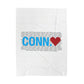 Connecticut Love Velveteen Plush Blanket