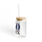 860 Essex Glass Can with Straw and Lid, 16oz