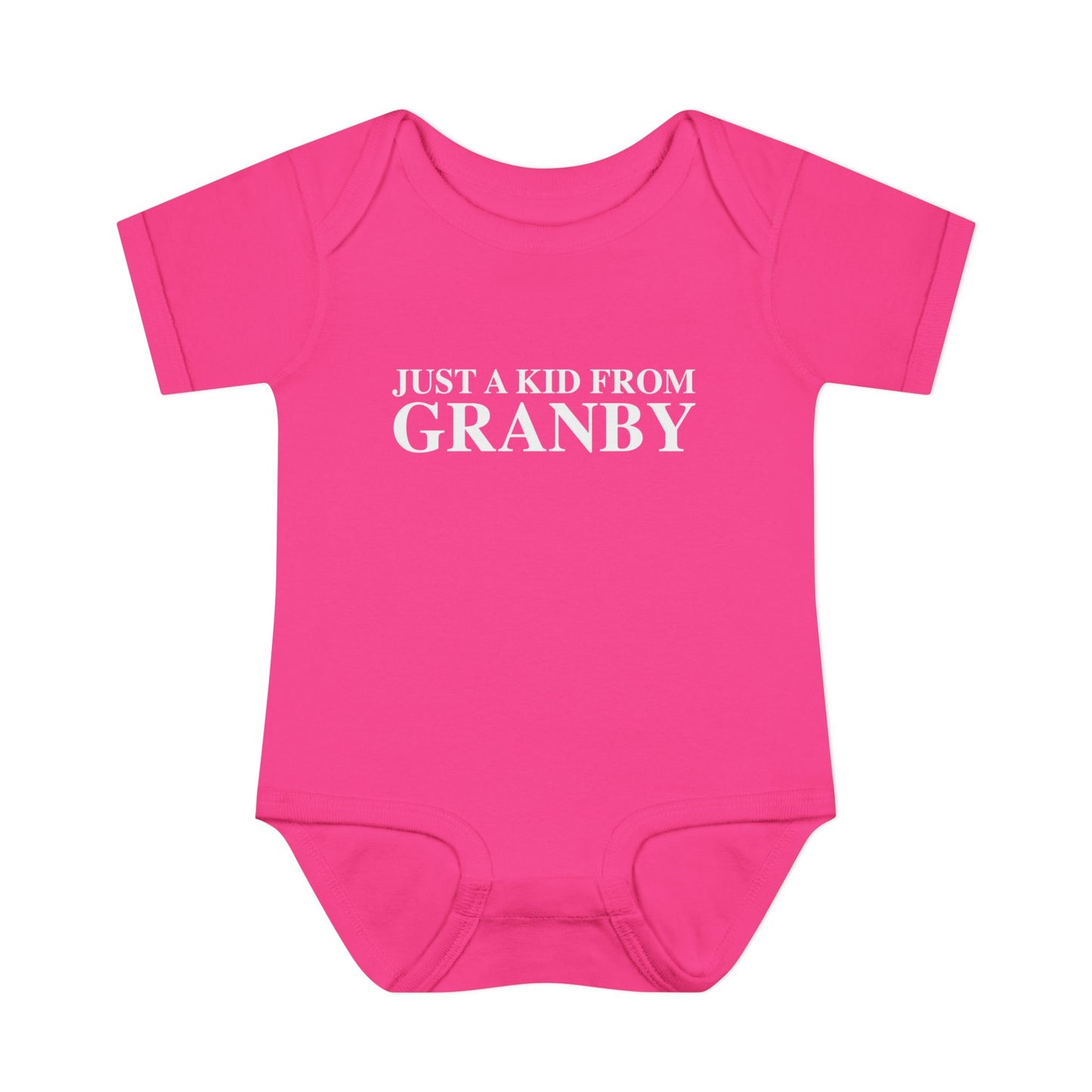 Just a kid from Granby Infant Baby Rib Bodysuit
