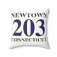 Newtown 203 Connecticut Spun Polyester Square Pillow