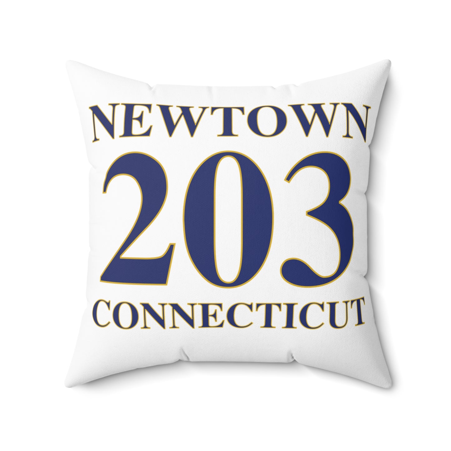 Newtown 203 Connecticut Spun Polyester Square Pillow