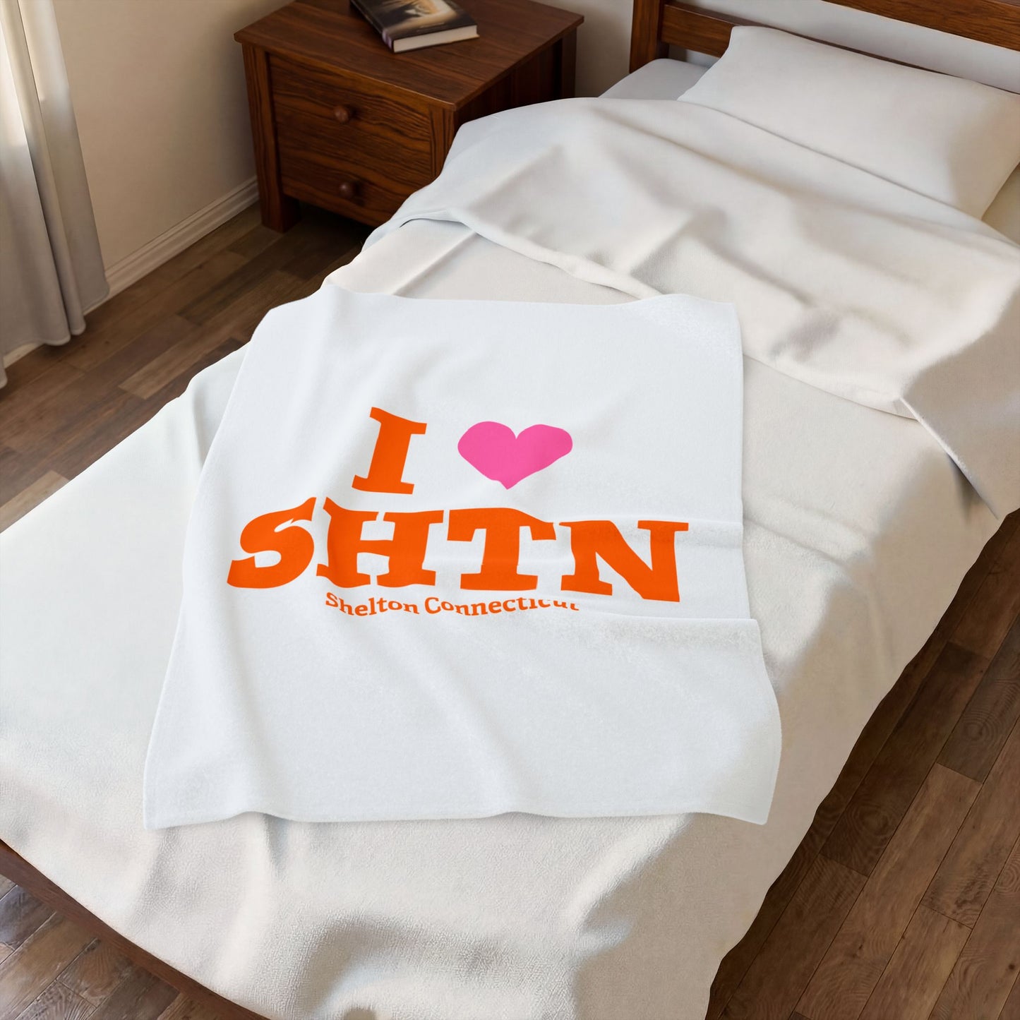 I Heart SHTN Velveteen Plush Blanket