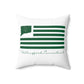 Wallingford Connecticut St. Patrick’s Day Flag Spun Polyester Square Pillow