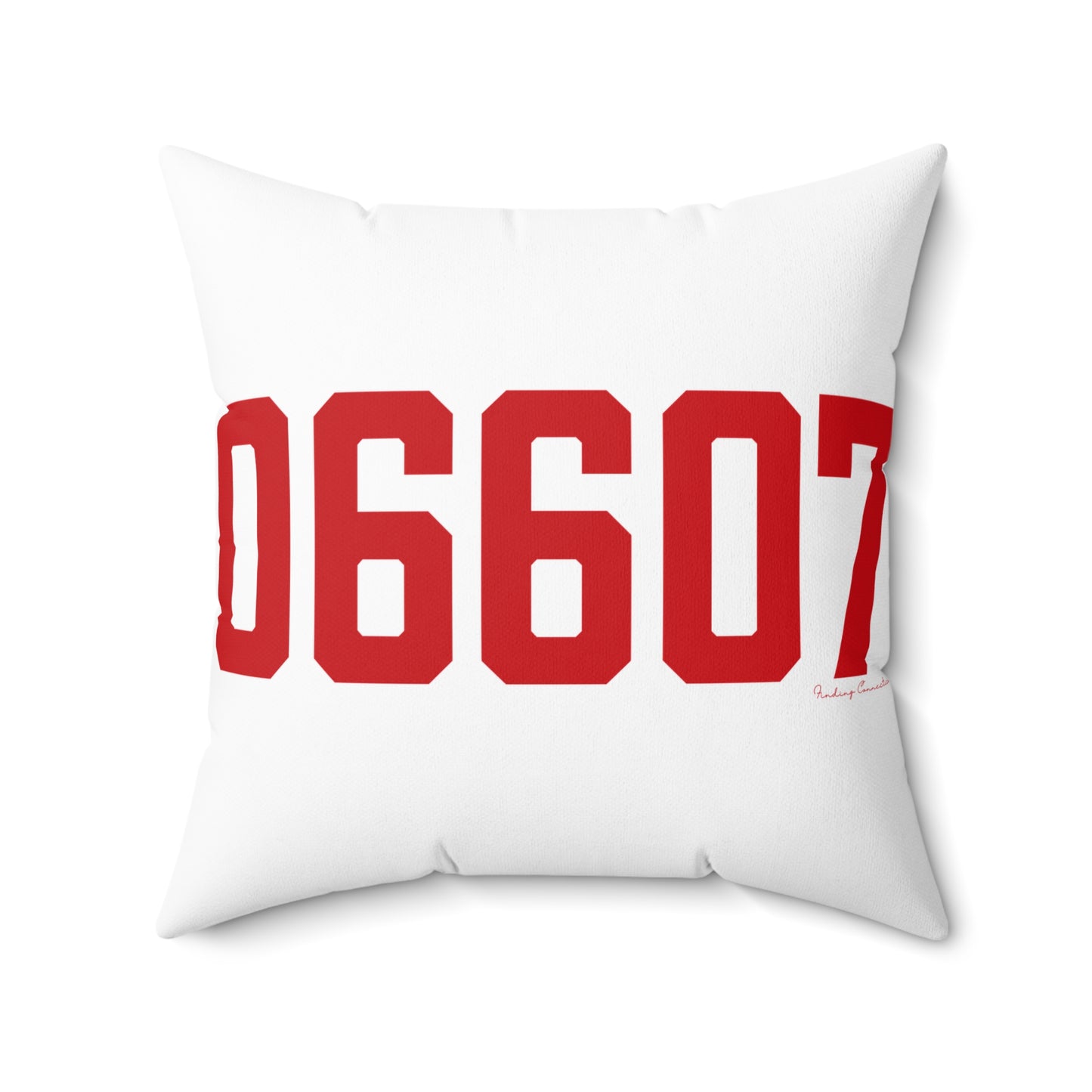06607 Bridgeport Connecticut Zip Code Spun Polyester Square Pillow