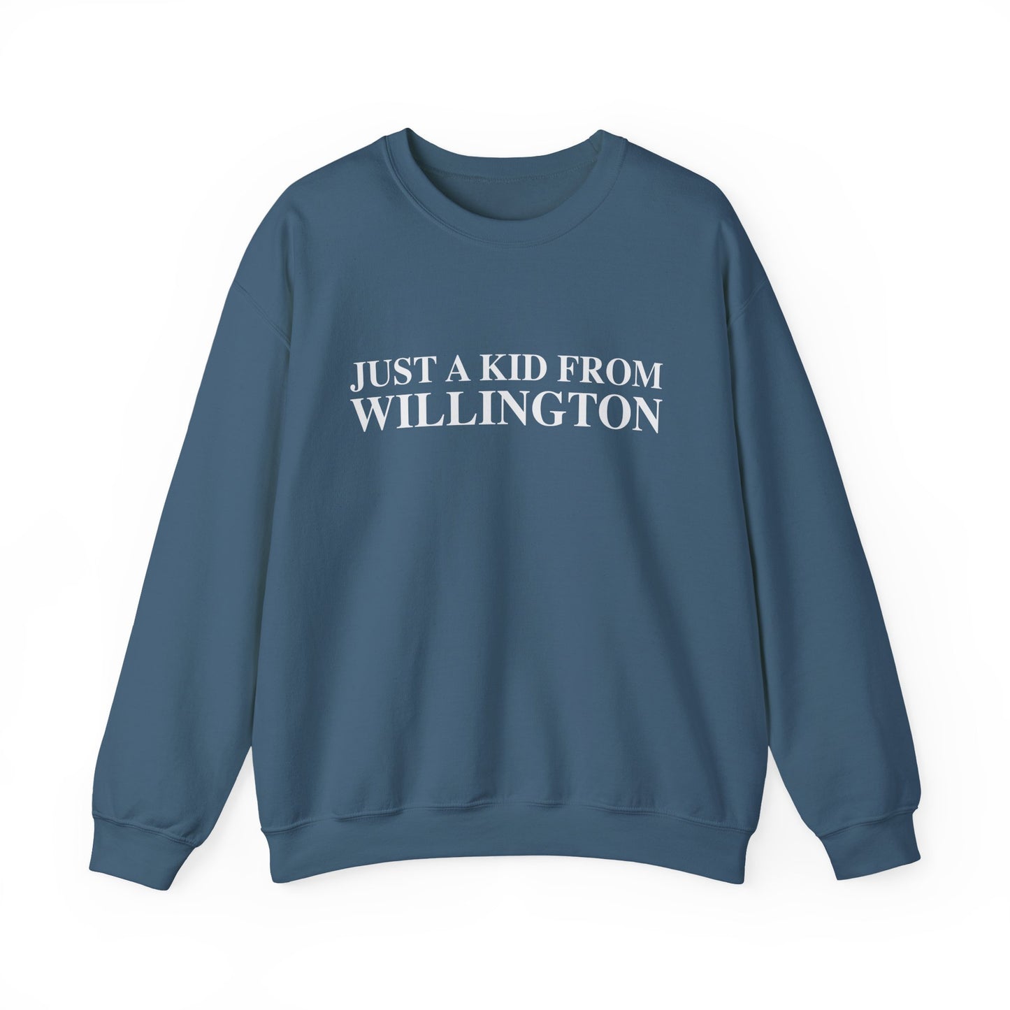 Just a kid from Willington Unisex Heavy Blend™ Crewneck Sweatshirt