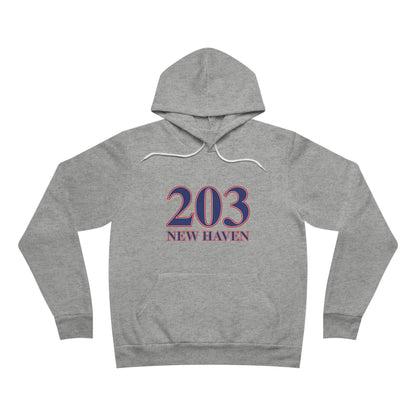 203 New Haven Red, White & Blue Unisex Sponge Fleece Pullover Hoodie